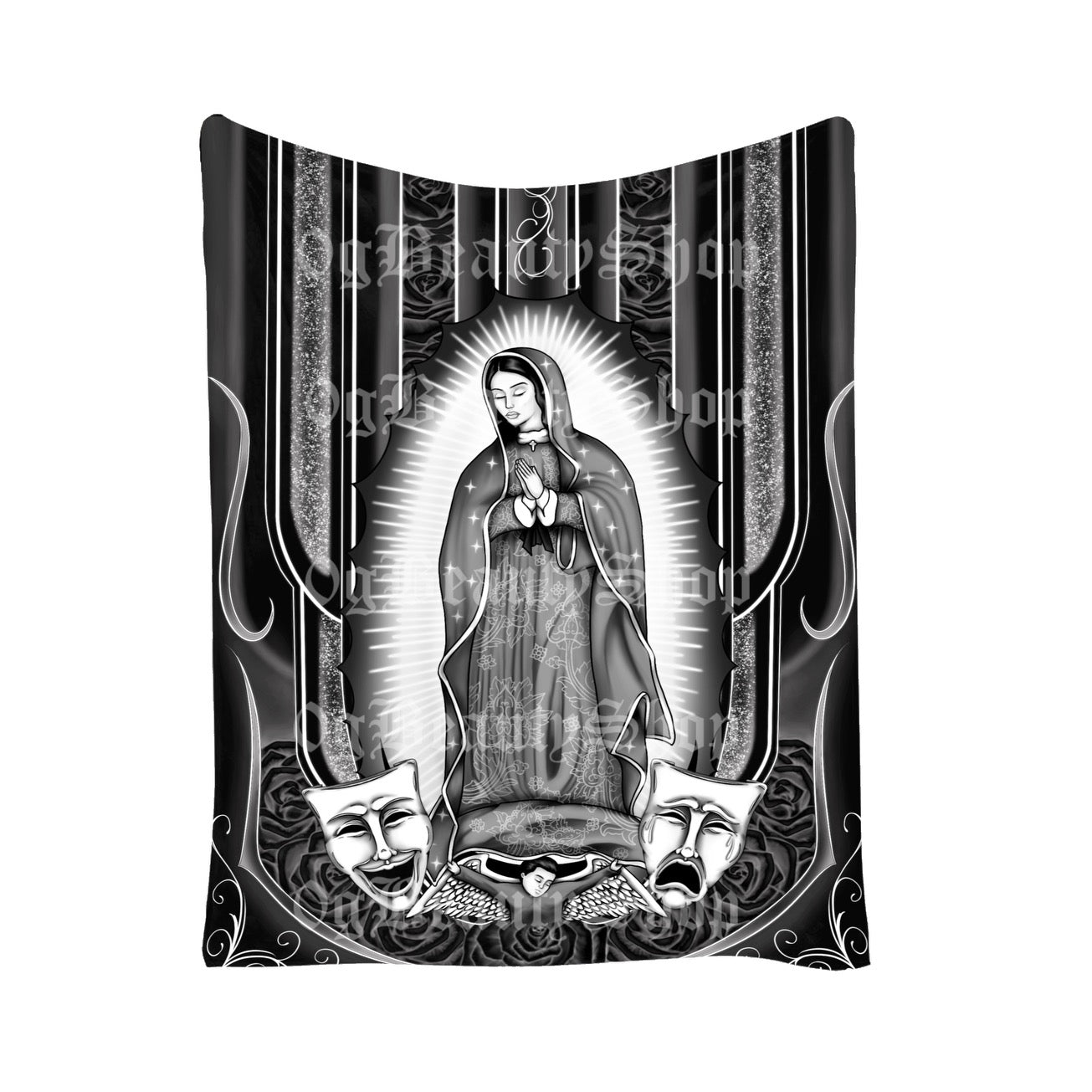 OUR LADY OF GUADALUPE LOWRIDER FLEECE BLANKET