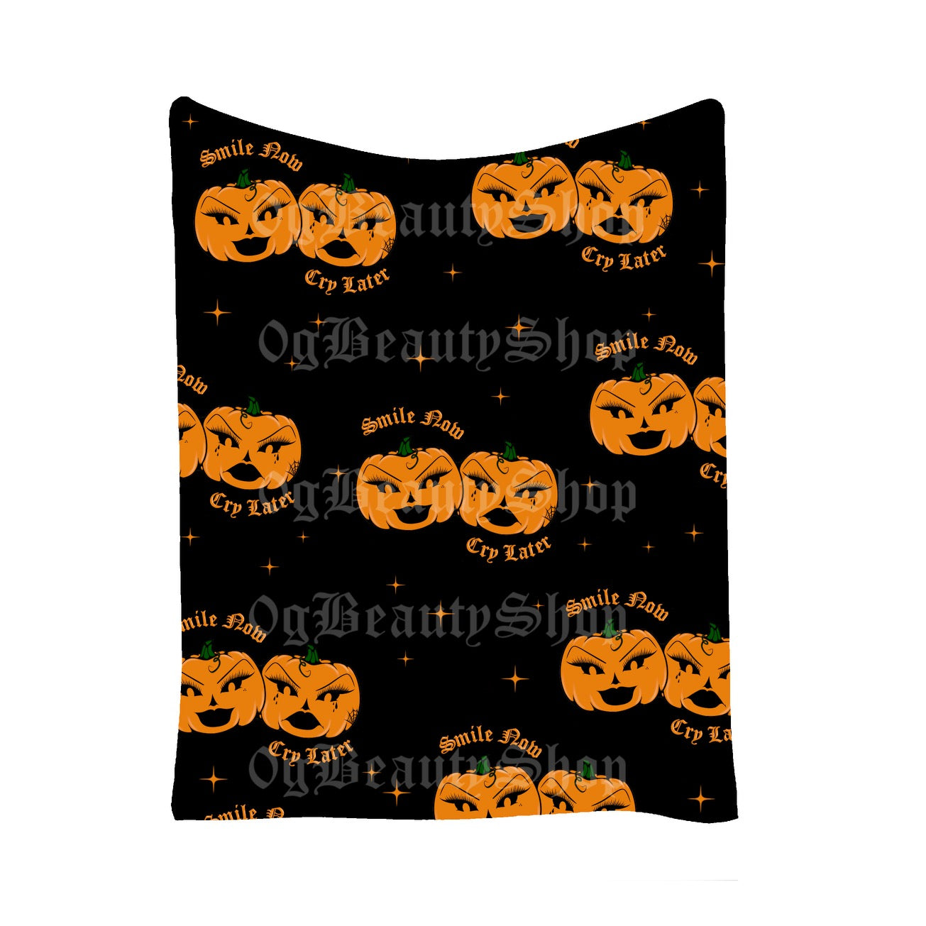SMILE NOW CRY LATER PUMPKINS FLEECE BLANKET