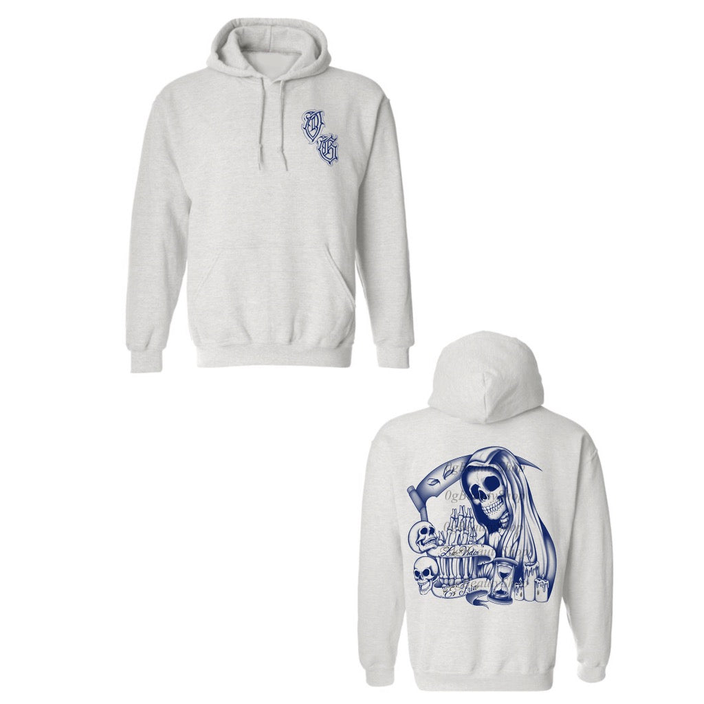LA VIDA ES FRIA HOODIE (LIGHT GREY)