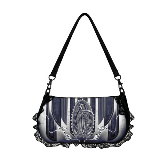 SANTA MUERTE LOWRIDER COQUETTE BAG (BLACK & WHITE)