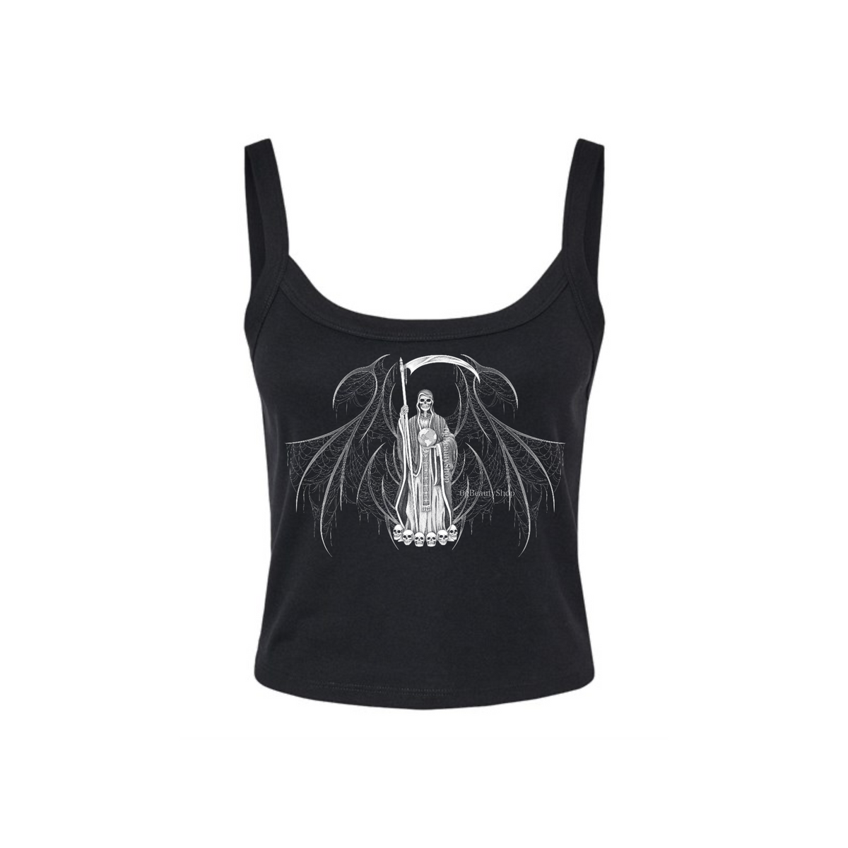 THRONE OF MUERTE CROPPED TANK TOP