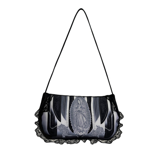 VIRGENCITA LOWRIDER COQUETTE BAG (BLACK & WHITE)
