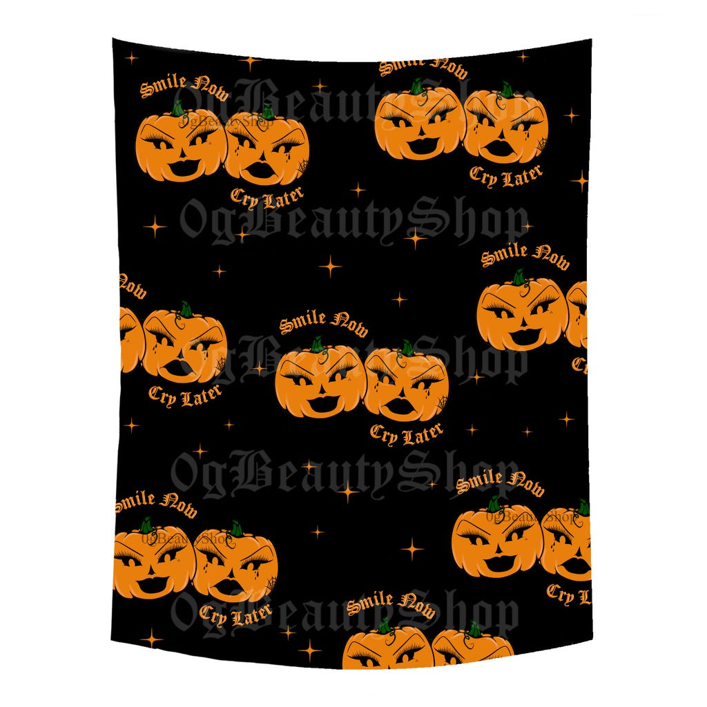 SMILE NOW CRY LATER PUMPKINS TAPESTRY