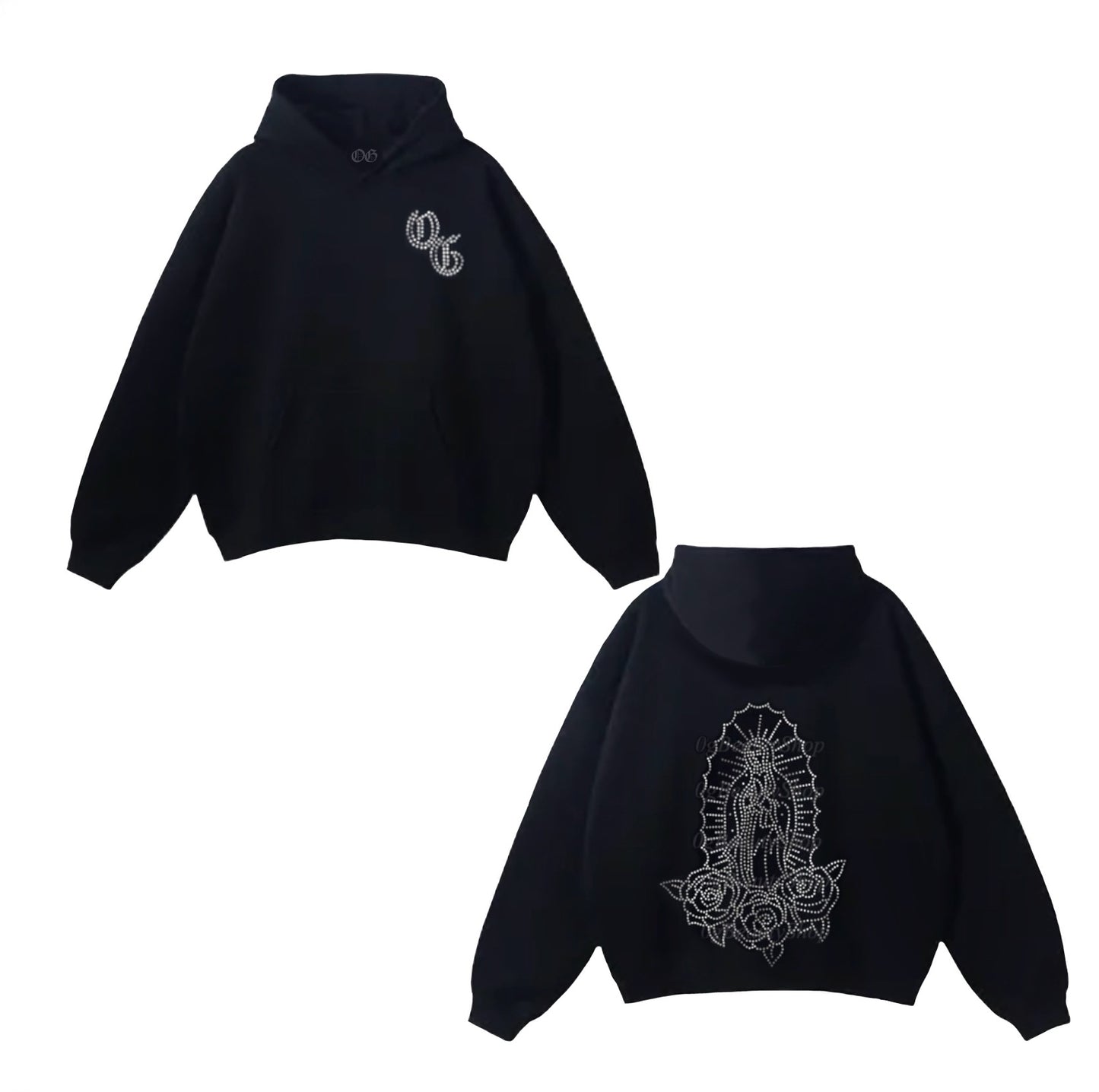 VIRGINMARY RHINESTONE HEAVYWEIGHT HOODIE