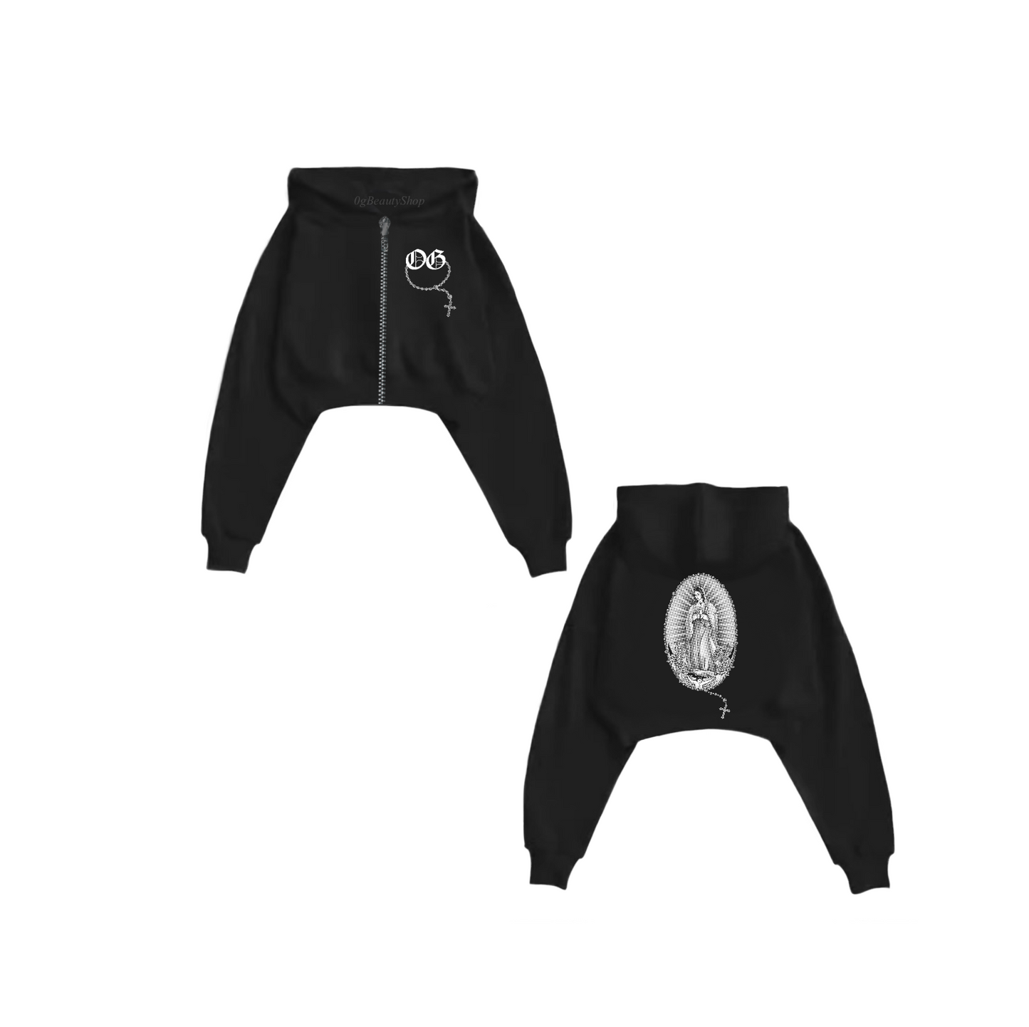 HAIL MARY CROPPED ZIP UP